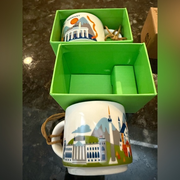 Starbucks You Are Here Collection „Germany“ Mug Ornaments in Original Box - Picture 5 of 5